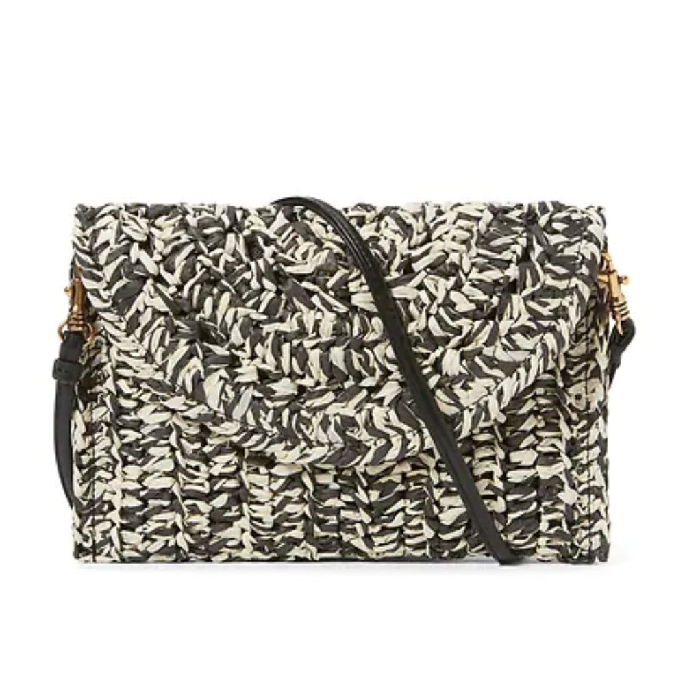 Straw Crossbody Clutch